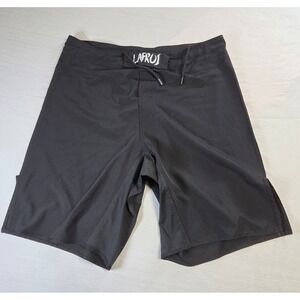 LAFROI Mens Medium Black MMA Fight Shorts Boardshorts Workout Crossfit Agile